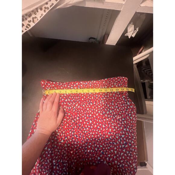 LuLaRoe Maxi Dress M Red Geometric Print Boho Strech Comfy - Picture 7 of 7